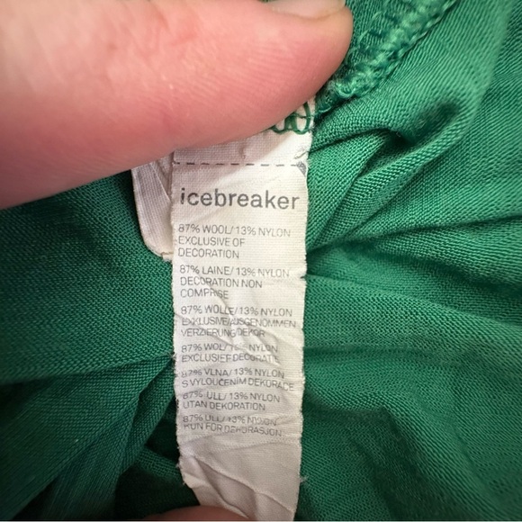 2/$20 Icebreaker Men XL Merino Wool Blend Green Tee Shirt New Zealand Moisture - Picture 5 of 8